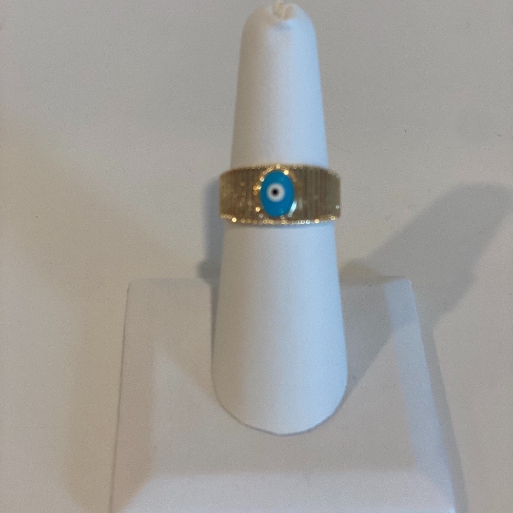 Evil eye adjustable ring #0030